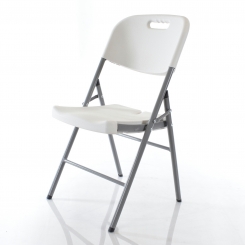 Sulankstoma plastikinė kėdė, balta
